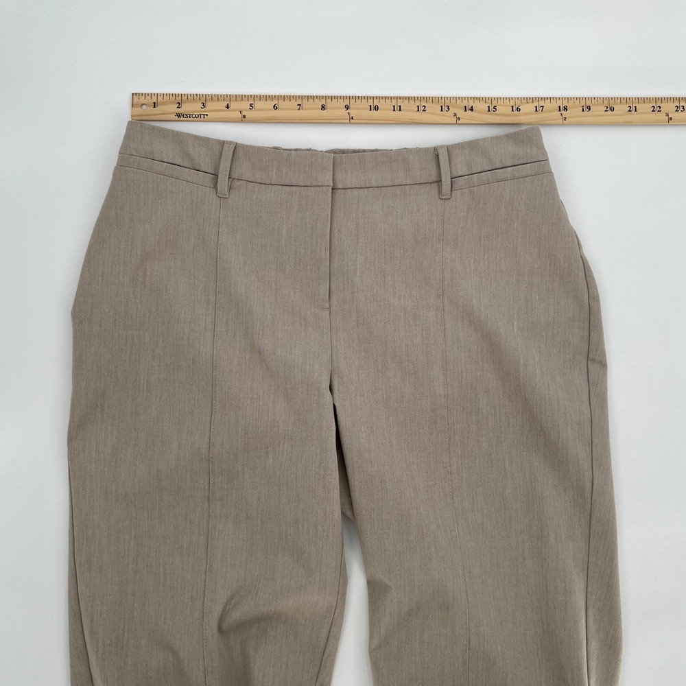 J. Jill Women Tapered Leg Elastic Back Trouser Pant Size 16 Taupe Career Modest - Picture 8 of 12